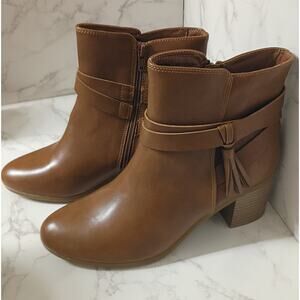 STYLE & CO. Catrionna Auburn Brown Ankle Boots - Size 10 - NWT
